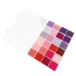John Bead 12500pcs Assorted 24 Colors Glass Seed Beads 8/0 Jewelry Making Bead Box