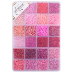 John Bead 12500pcs Assorted 24 Colors Glass Seed Beads 8/0 Jewelry Making Bead Box
