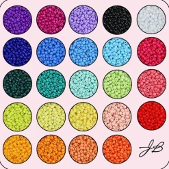 John Bead 12500pcs Assorted 24 Colors Glass Seed Beads 8/0 Jewelry Making Bead Box