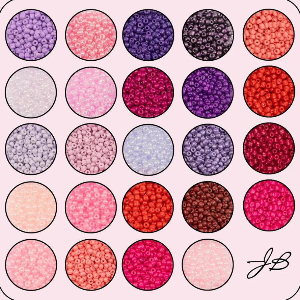 John Bead 12500pcs Assorted 24 Colors Glass Seed Beads 8/0 Jewelry Making Bead Box