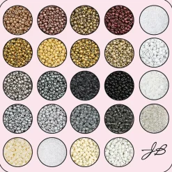 John Bead 12500pcs Assorted 24 Colors Glass Seed Beads 8/0 Jewelry Making Bead Box