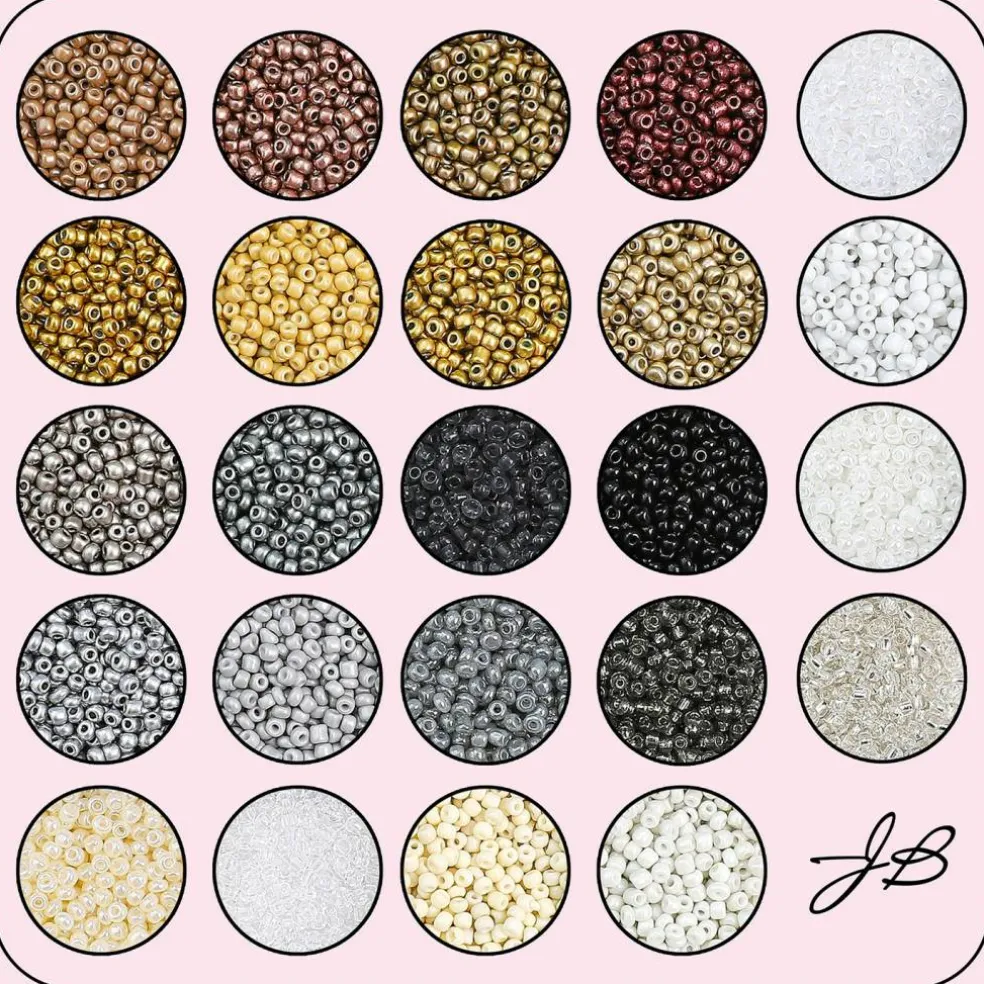 John Bead 12500pcs Assorted 24 Colors Glass Seed Beads 8/0 Jewelry Making Bead Box