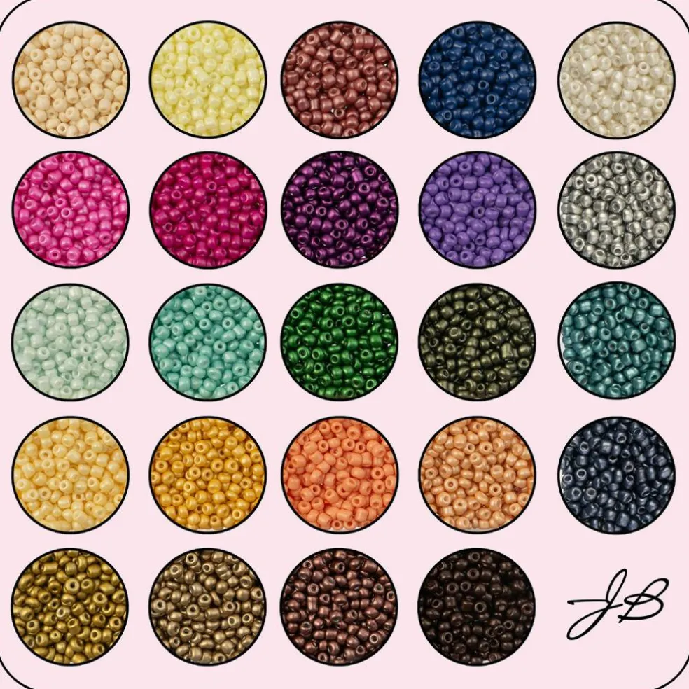 John Bead 12500pcs Assorted 24 Colors Glass Seed Beads 8/0 Jewelry Making Bead Box