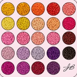 John Bead 12500pcs Assorted 24 Colors Glass Seed Beads 8/0 Jewelry Making Bead Box