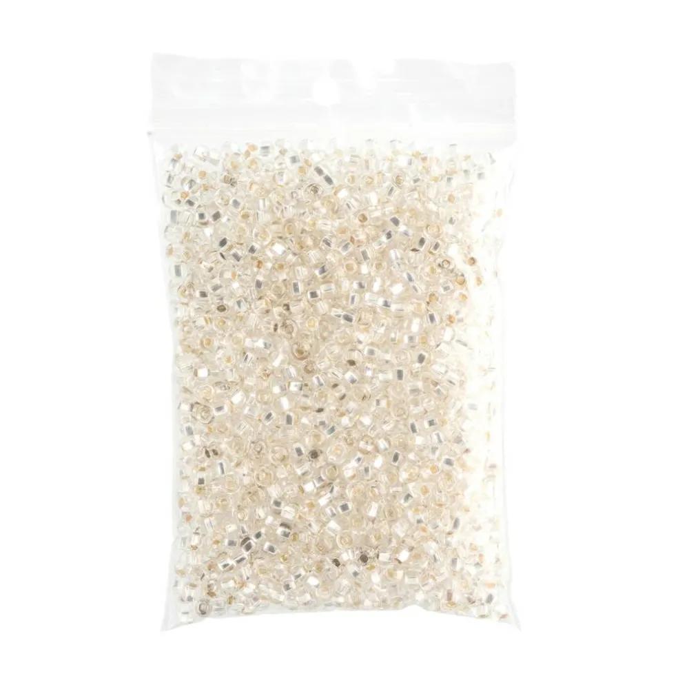 John Bead 6/0 Silver Lined Czech Glass Seed Beads, 100g