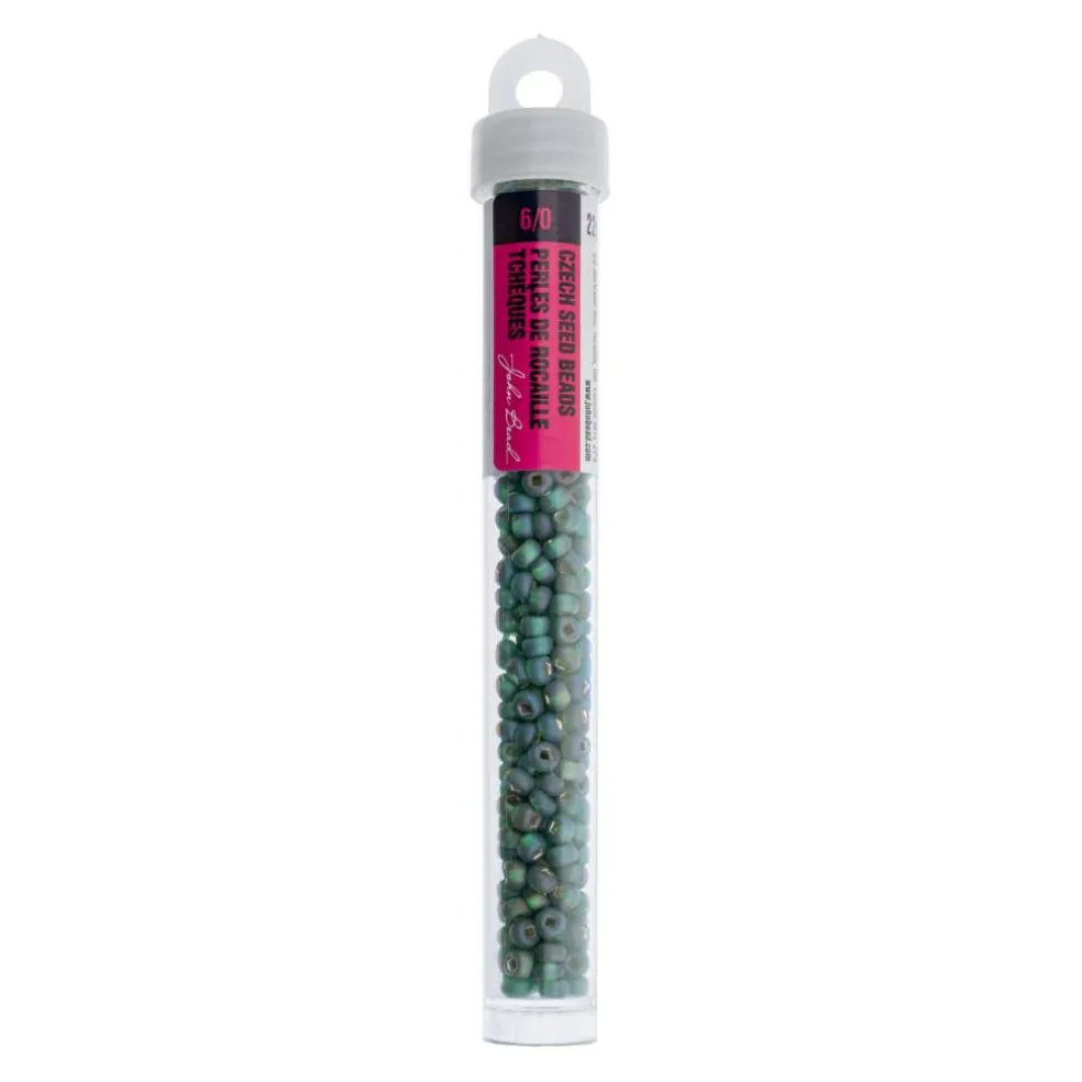 John Bead 6/0 Silver Lined Czech Glass Seed Beads, 22g