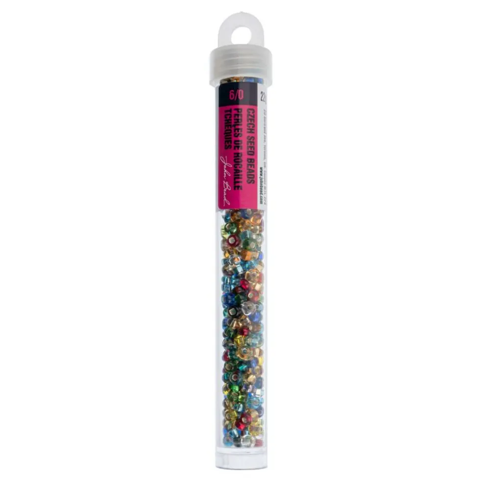 John Bead 6/0 Silver Lined Czech Glass Seed Beads, 22g