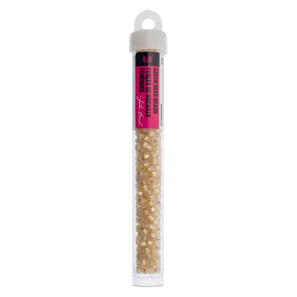John Bead 6/0 Silver Lined Czech Glass Seed Beads, 22g