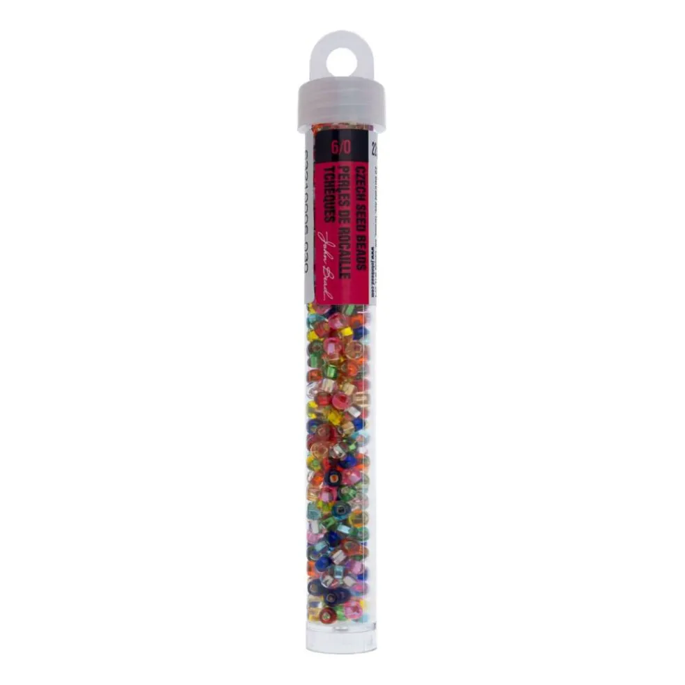 John Bead 6/0 Silver Lined Czech Glass Seed Beads, 22g
