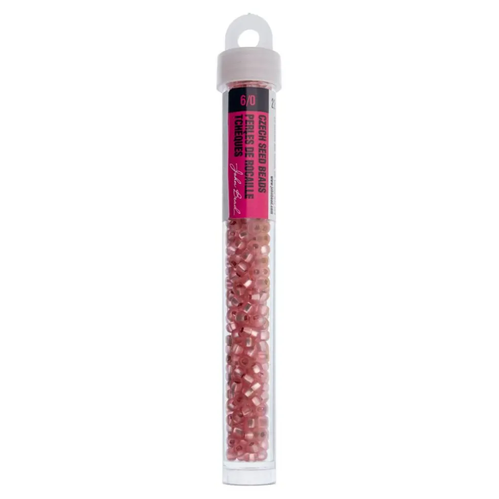John Bead 6/0 Silver Lined Czech Glass Seed Beads, 22g
