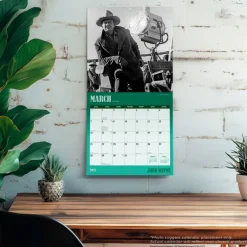 John Wayne OFFICIAL | 2027 12 x 24 Inch (Hanging) Monthly Square Wall Calendar | Foil Stamped Cover | Plastic-Free