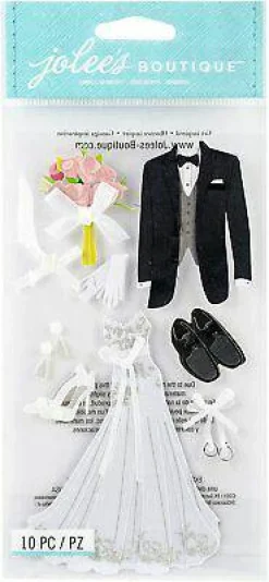 Jolee's Boutique Bride And Groom Dimensional Stickers