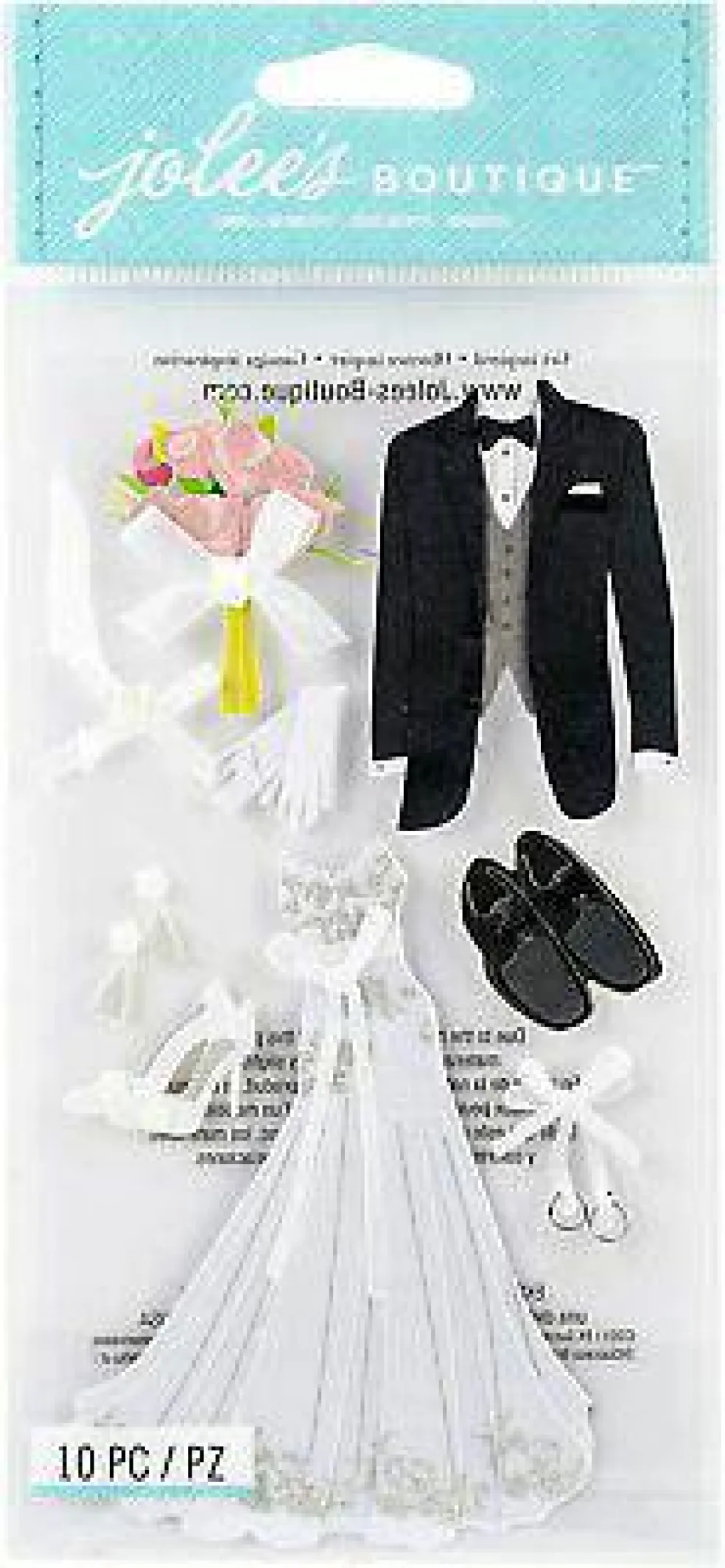 Jolee's Boutique Bride And Groom Dimensional Stickers