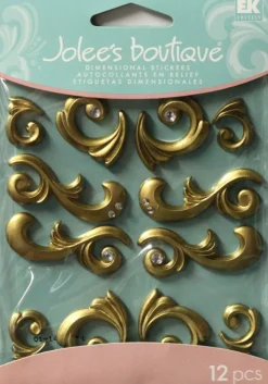 Jolee's Boutique Gold Flourishes Cabochons Dimensional Stickers