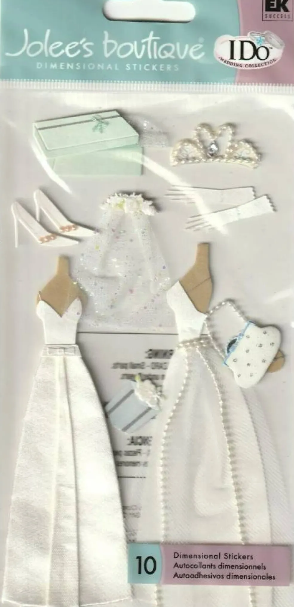 Jolee's Boutique Wedding Gown Dimensional Stickers