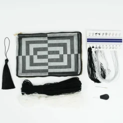 Jonathan Adler x Michaels Black & White Op Art Needlepoint Clutch Kit