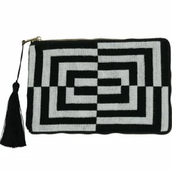 Jonathan Adler x Michaels Black & White Op Art Needlepoint Clutch Kit