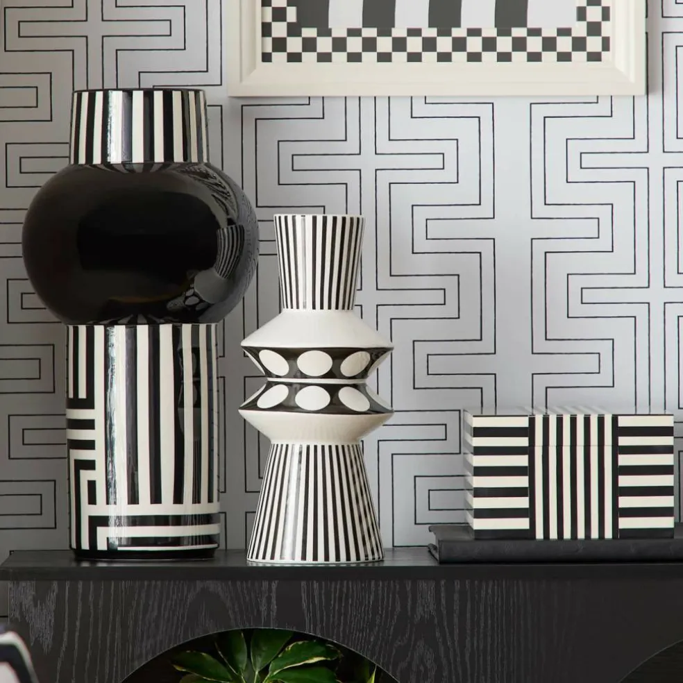 Jonathan Adler x Michaels 14.5" Black & White Circle Ceramic Vase