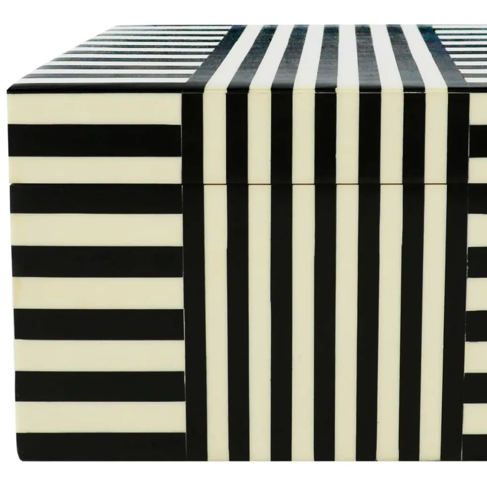 Jonathan Adler x Michaels 8.25" Black & White Striped Decorative Box