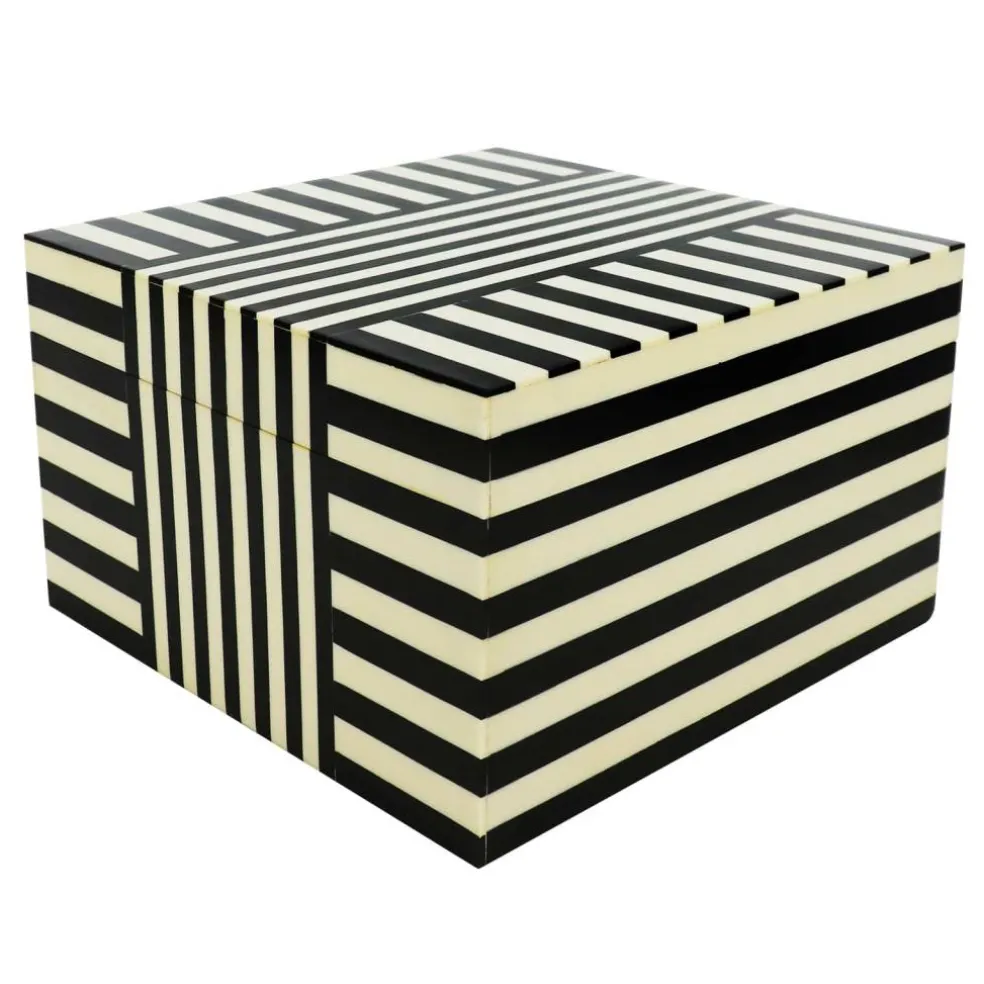 Jonathan Adler x Michaels 8.25" Black & White Striped Decorative Box