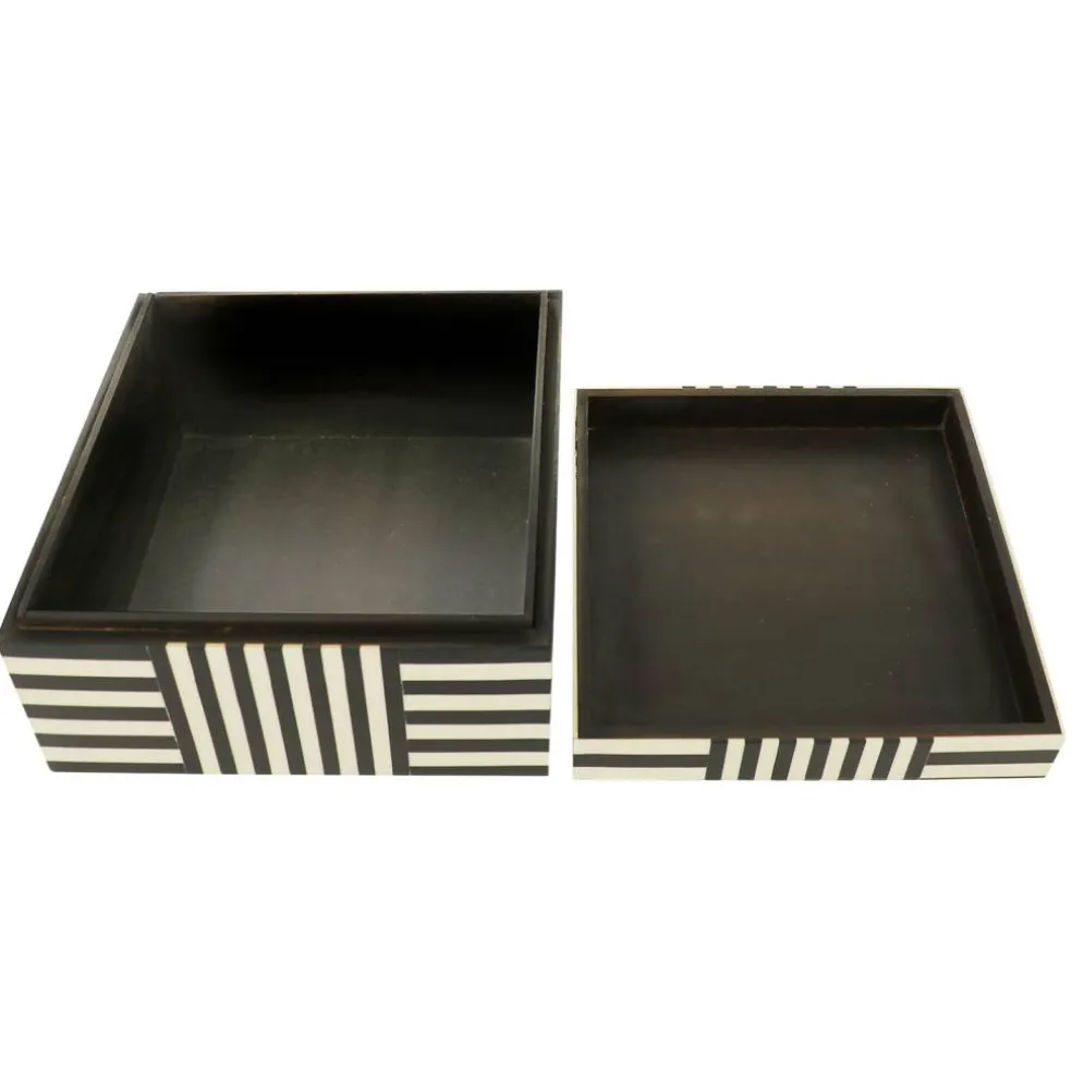 Jonathan Adler x Michaels 8.25" Black & White Striped Decorative Box