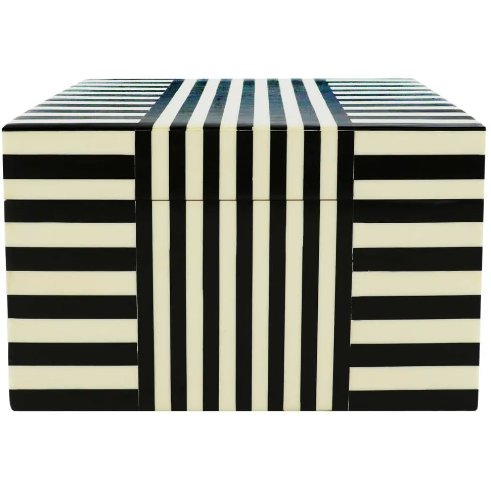 Jonathan Adler x Michaels 8.25" Black & White Striped Decorative Box