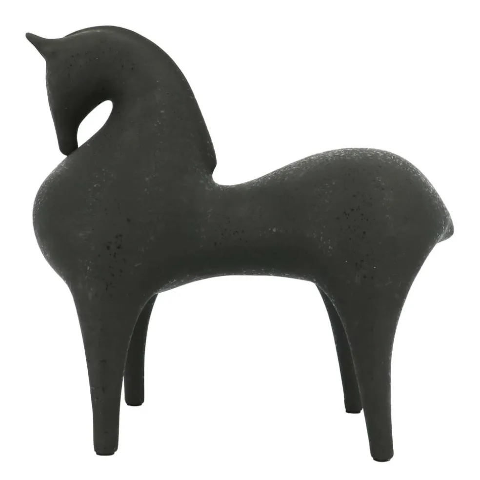 Jonathan Adler x Michaels 15.25" Black Weathered Horse Ceramic Tabletop Décor