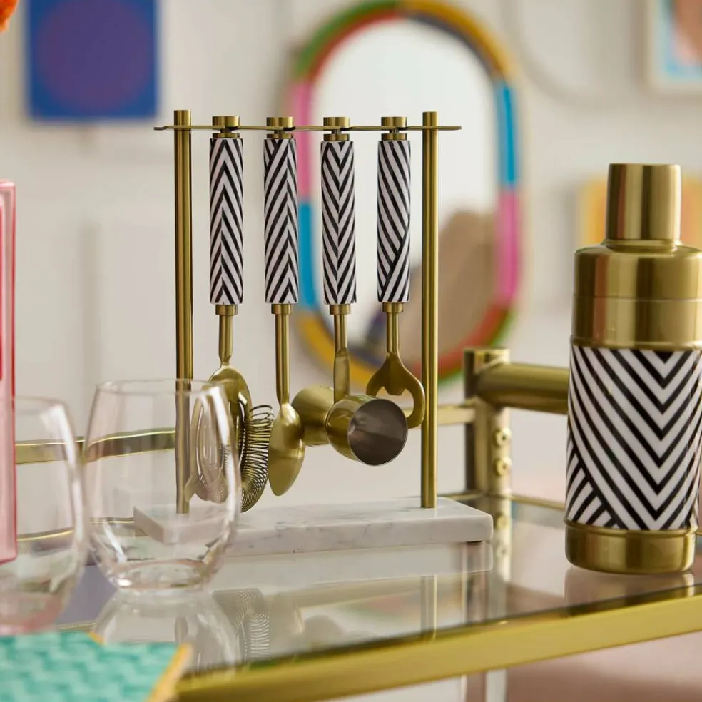 Jonathan Adler x Michaels 8.25" Black & White Cocktail Shaker