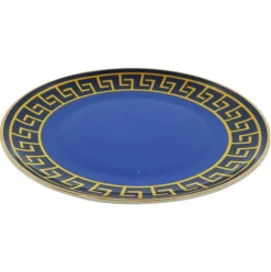 Jonathan Adler x Michaels 8" Blue & Gold Labyrinth Ceramic Plate