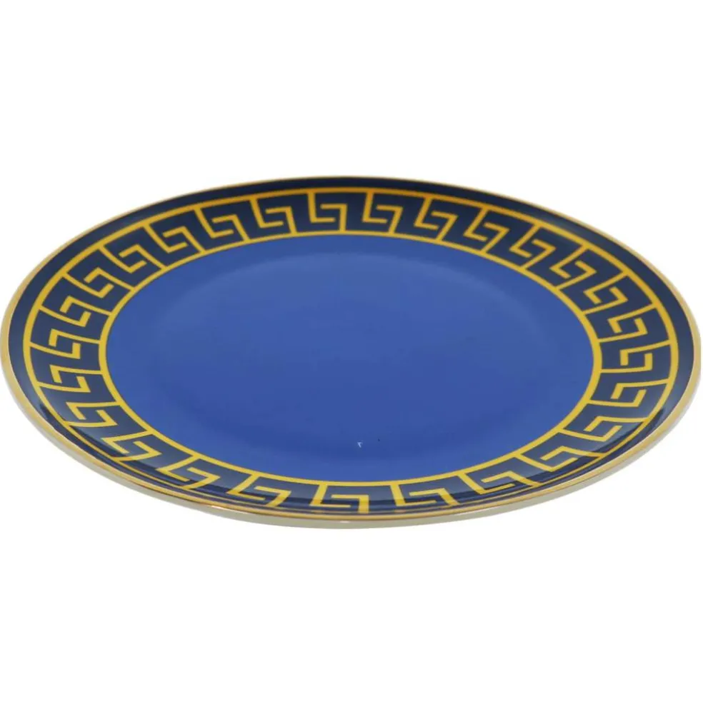 Jonathan Adler x Michaels 8" Blue & Gold Labyrinth Ceramic Plate