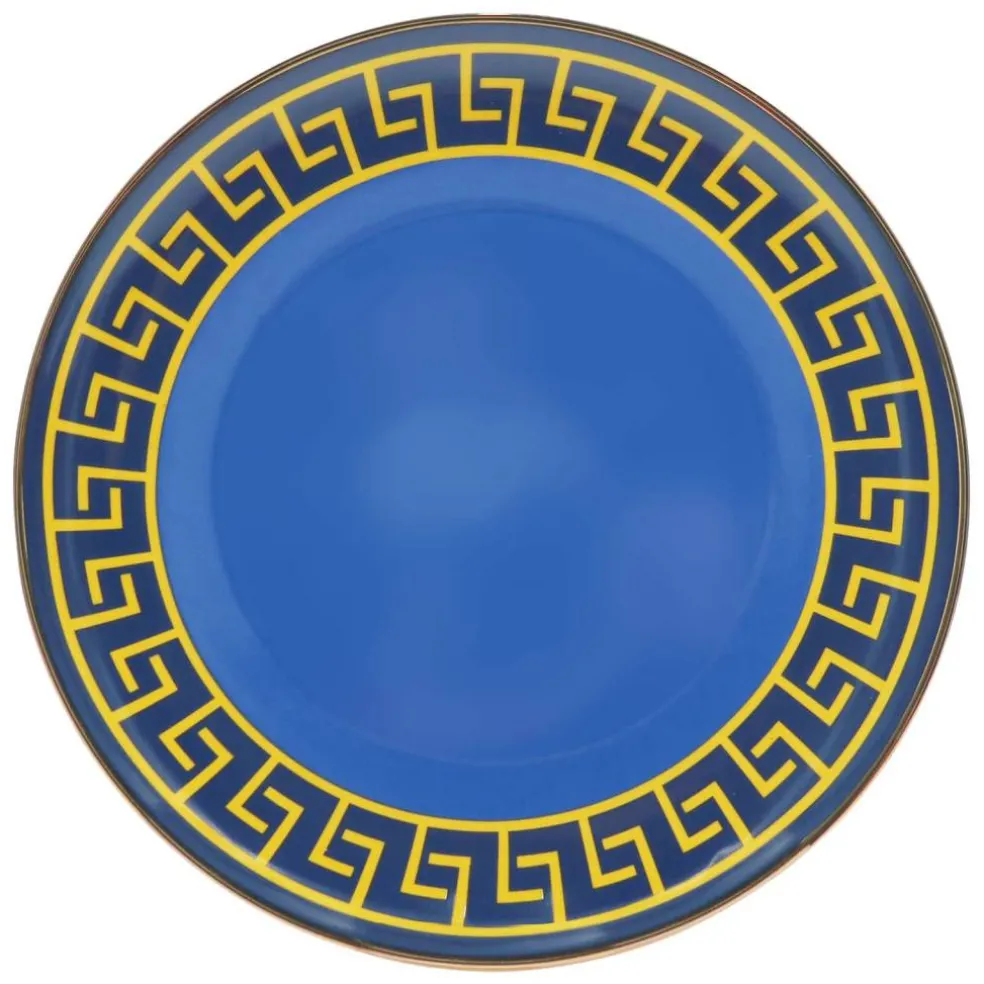 Jonathan Adler x Michaels 8" Blue & Gold Labyrinth Ceramic Plate