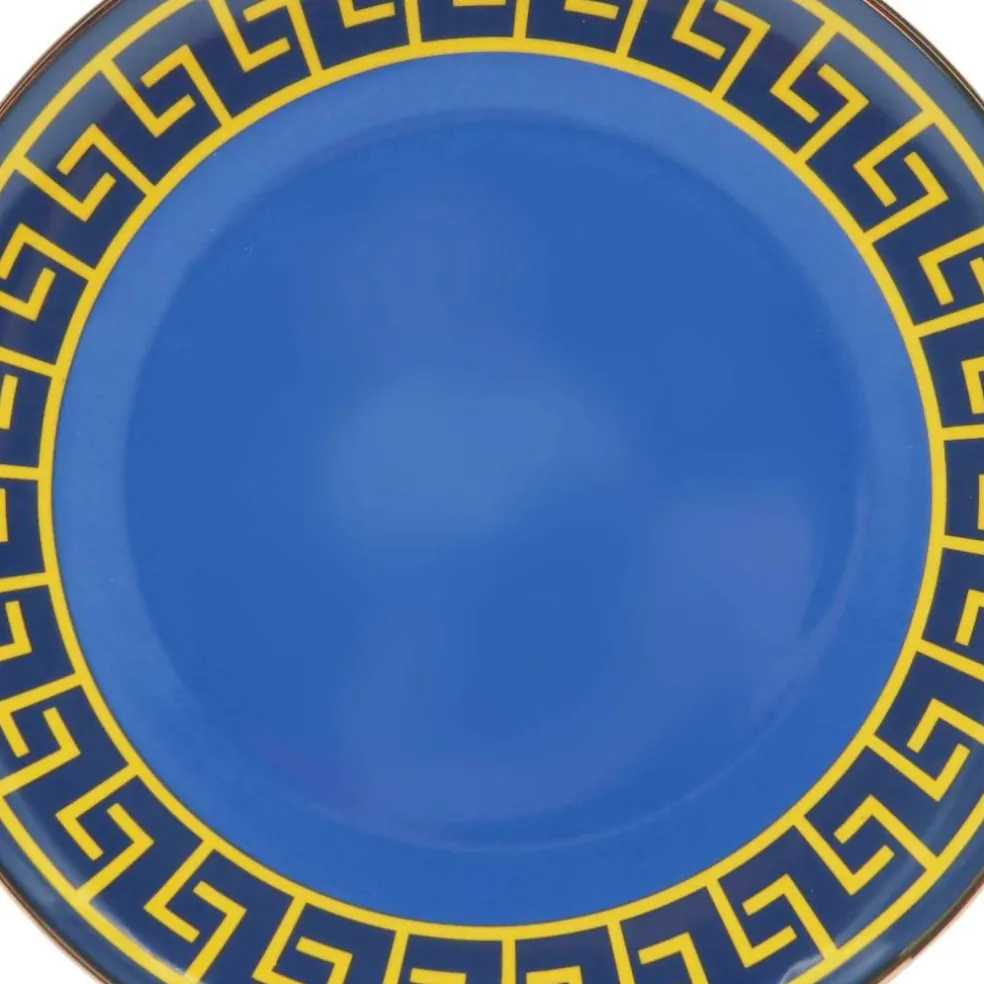 Jonathan Adler x Michaels 8" Blue & Gold Labyrinth Ceramic Plate