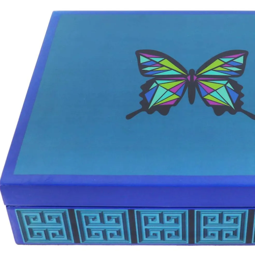 Jonathan Adler x Michaels 10.5" Blue Stained Glass Butterfly Tabletop Box