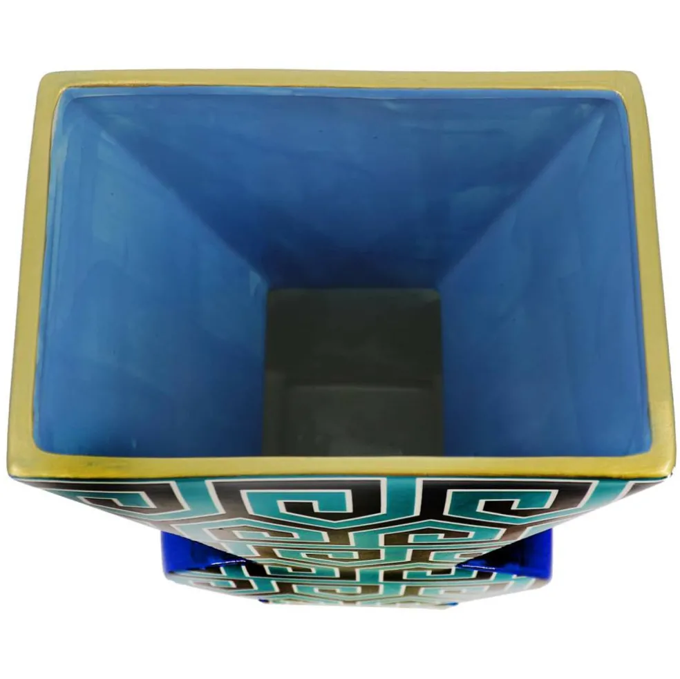 Jonathan Adler x Michaels 18" Blue & Black Ceramic Vase