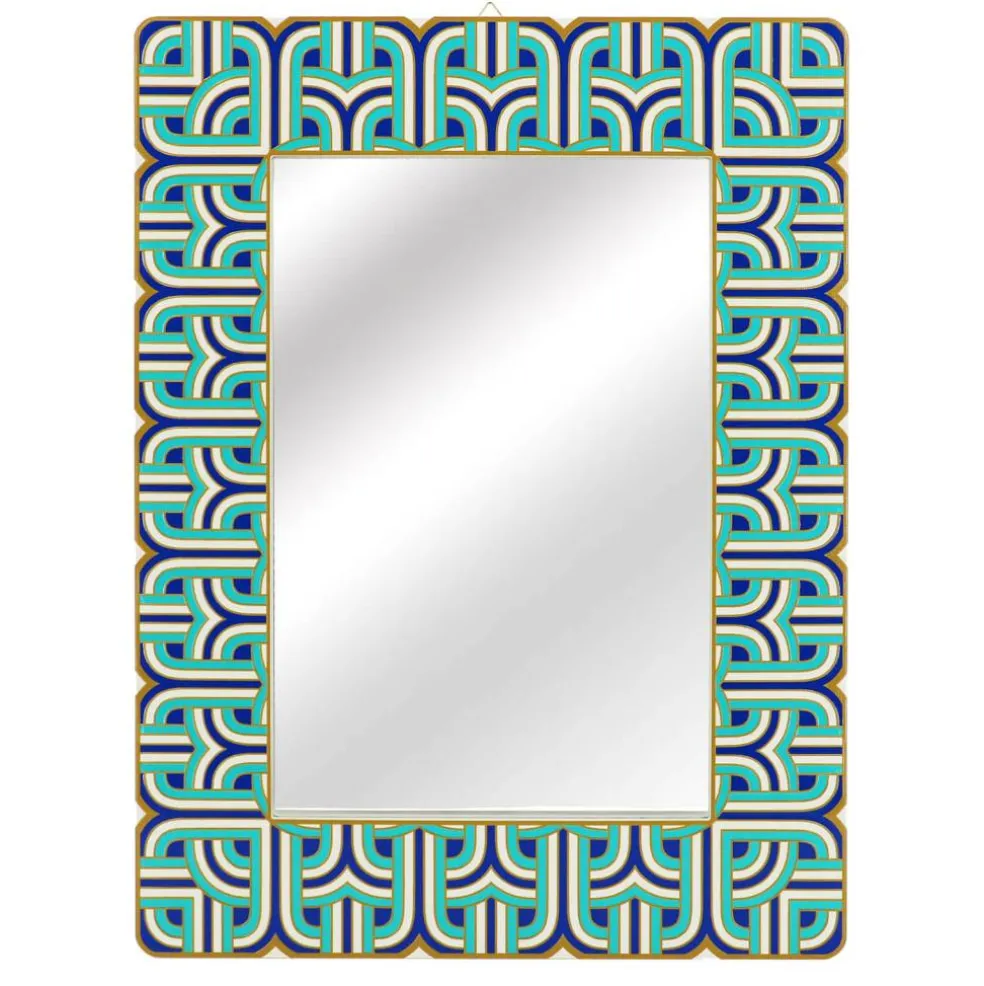 Jonathan Adler x Michaels 30.75" Blue, White & Teal Hudson Wall Mirror