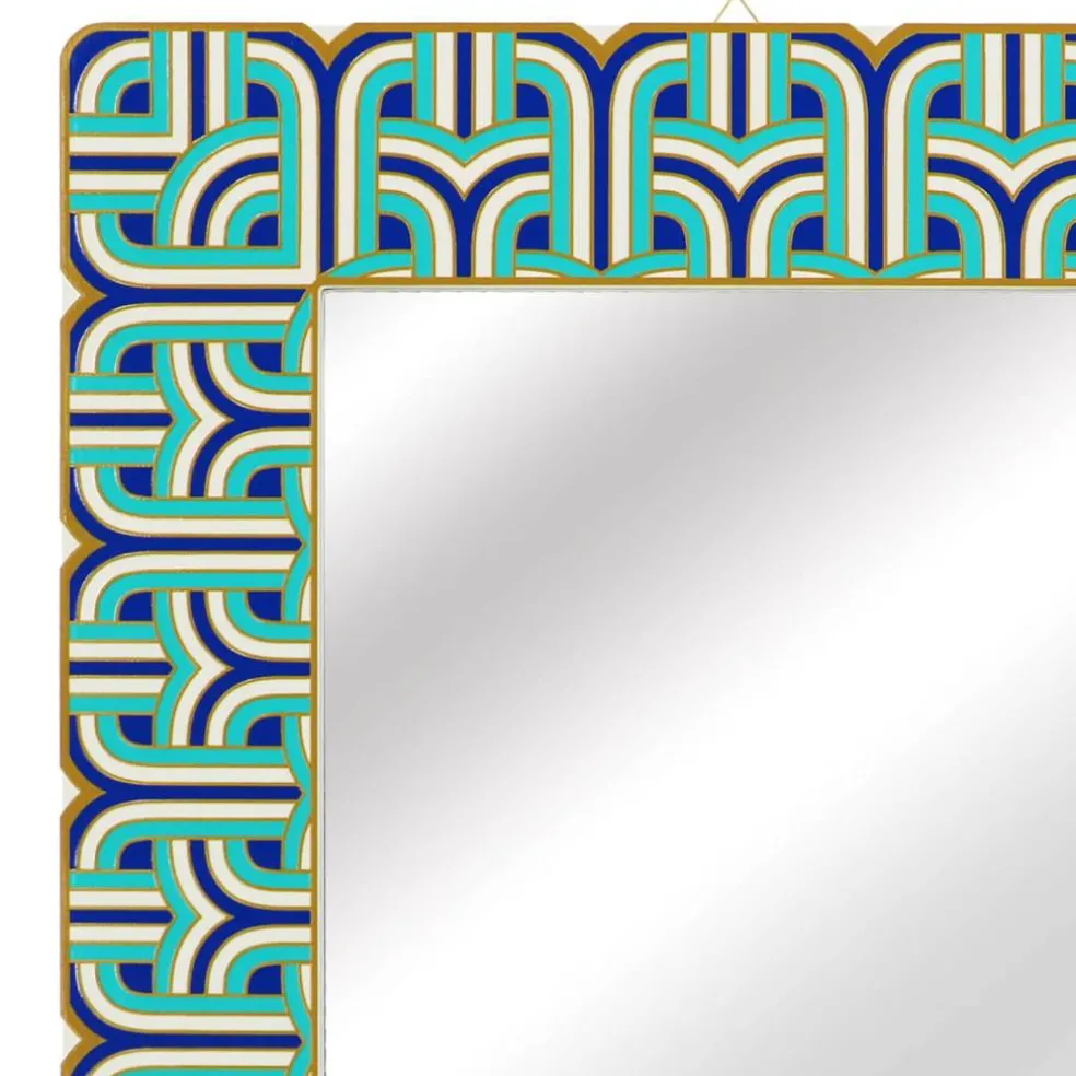 Jonathan Adler x Michaels 30.75" Blue, White & Teal Hudson Wall Mirror