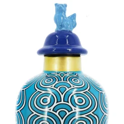 Jonathan Adler x Michaels Blue & White Graphic Swirl Tabletop Ceramic Urn with Lid