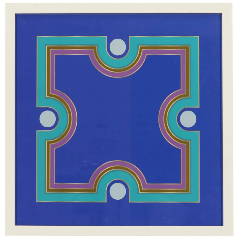 Jonathan Adler x Michaels 14.5" Blue & Teal Stylized X Wall Art