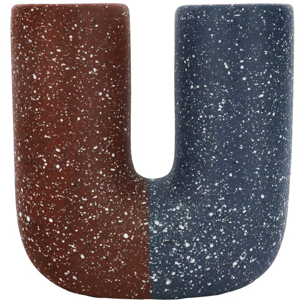 Jonathan Adler x Michaels Blue & Brown Two-Tone Tabletop Ceramic Vase