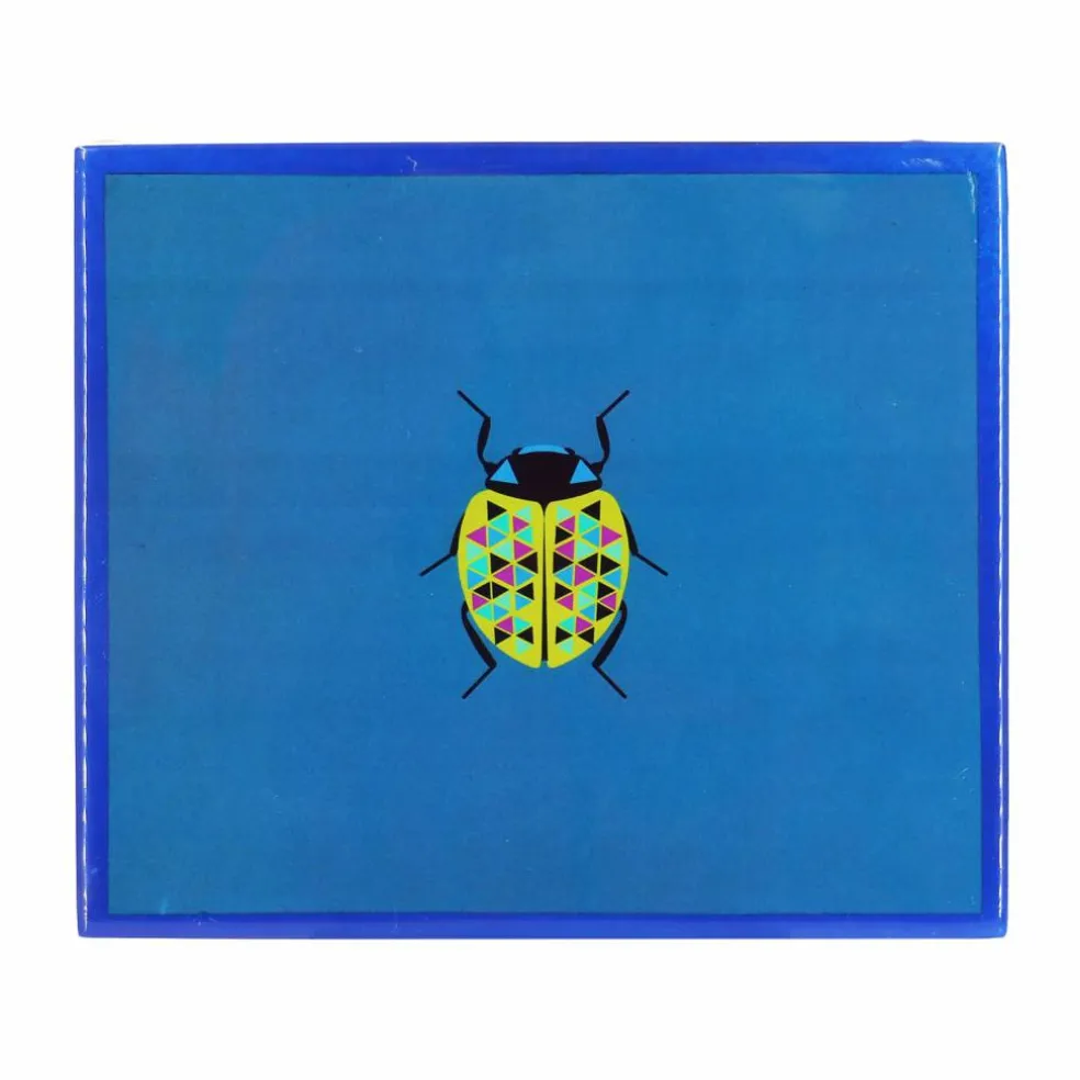 Jonathan Adler x Michaels 8" Blue Greek Key & Geometric Beetle Tabletop Box