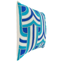 Jonathan Adler x Michaels 18" Blue & White Embroidered Pillow