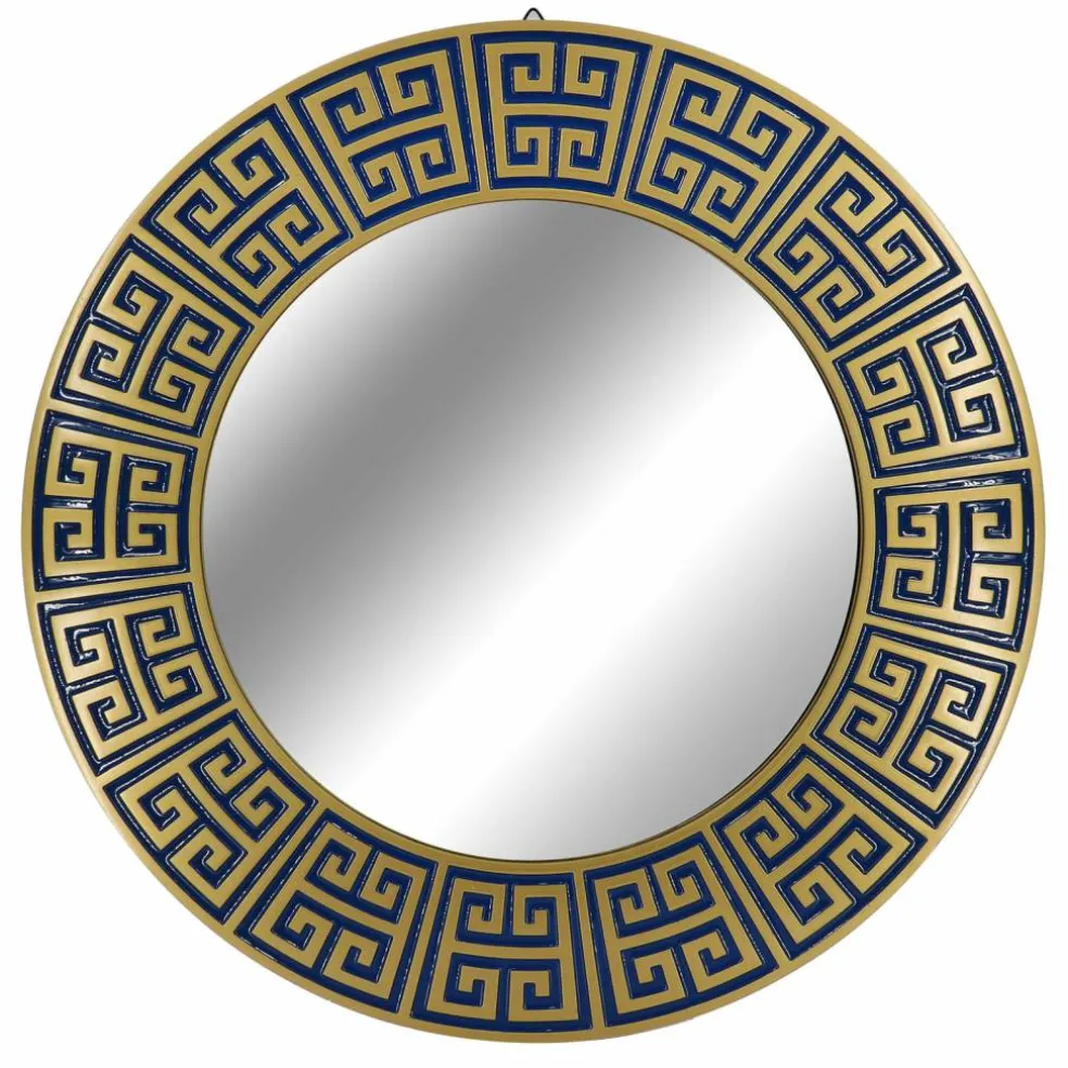 Jonathan Adler x Michaels 36" Blue & Gold Greek Key Wall Mirror