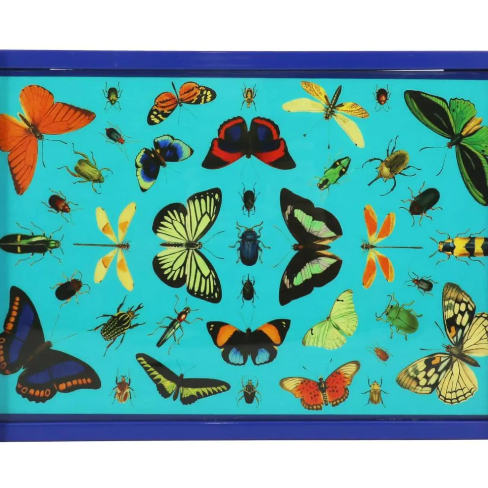 Jonathan Adler x Michaels 15" Blue Butterflies Metal Tabletop Tray