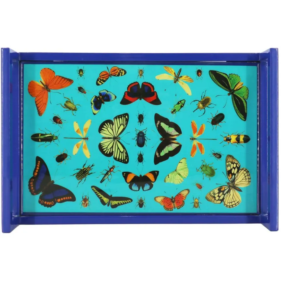 Jonathan Adler x Michaels 15" Blue Butterflies Metal Tabletop Tray