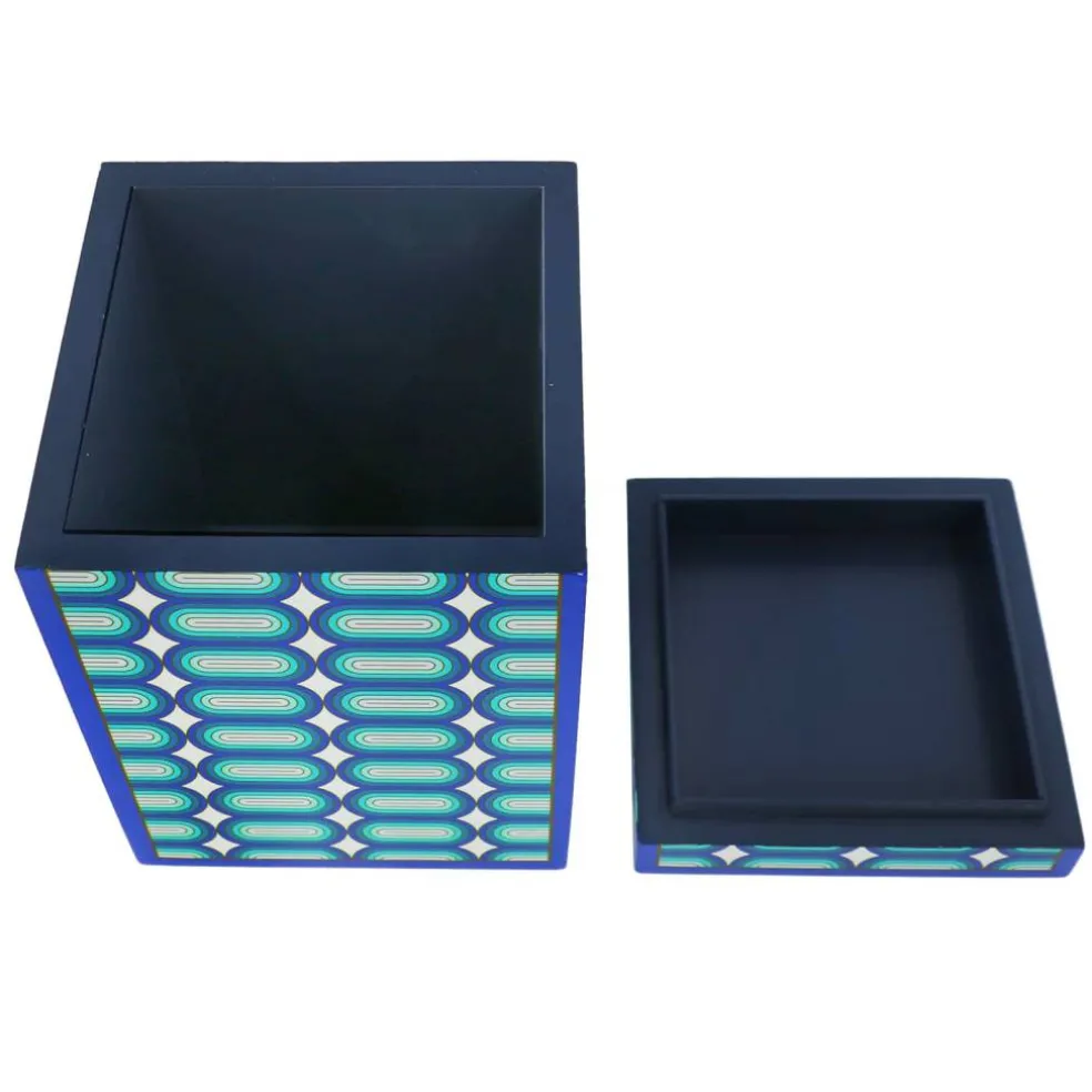 Jonathan Adler x Michaels 7" Blue Pop-Art Tabletop Box with Lid