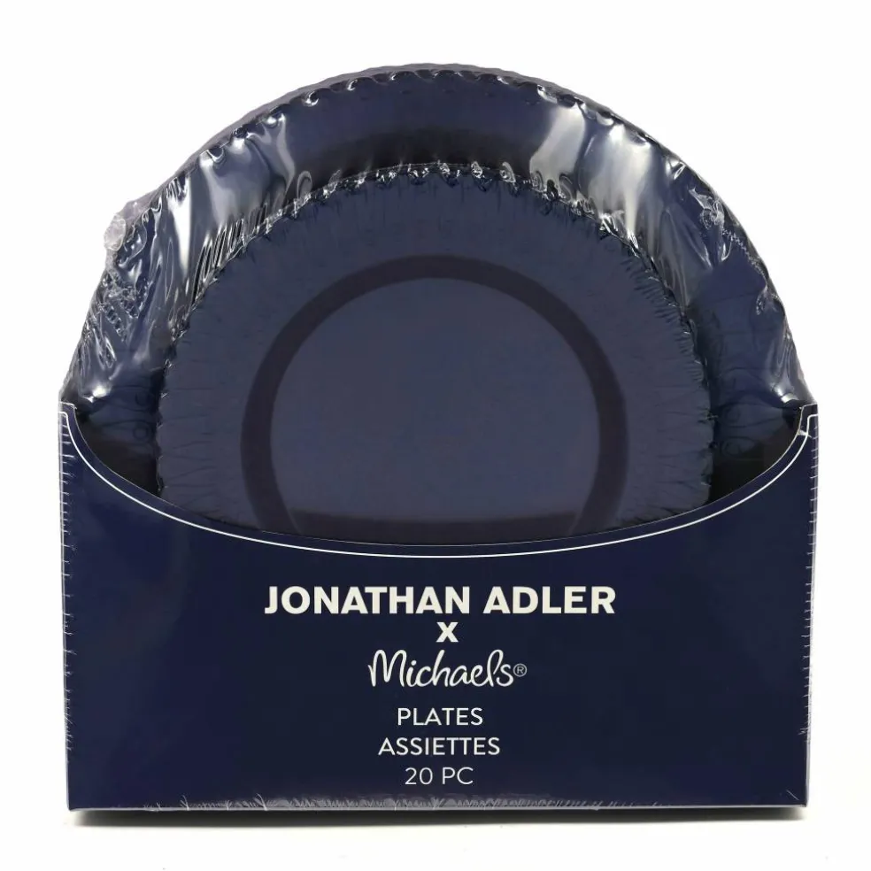 Jonathan Adler x Michaels Blue Plastic Plates Set