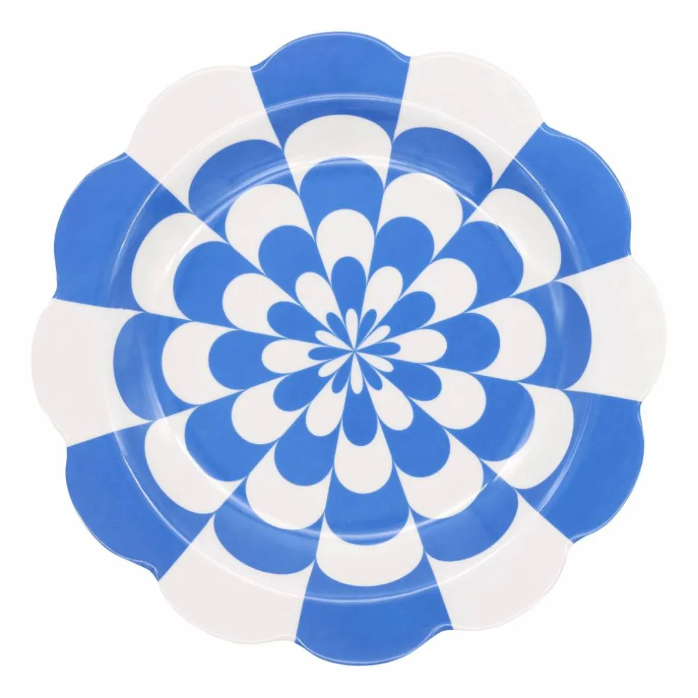 Jonathan Adler x Michaels 7.5" Blue Wave Melamine Plates, 4ct.