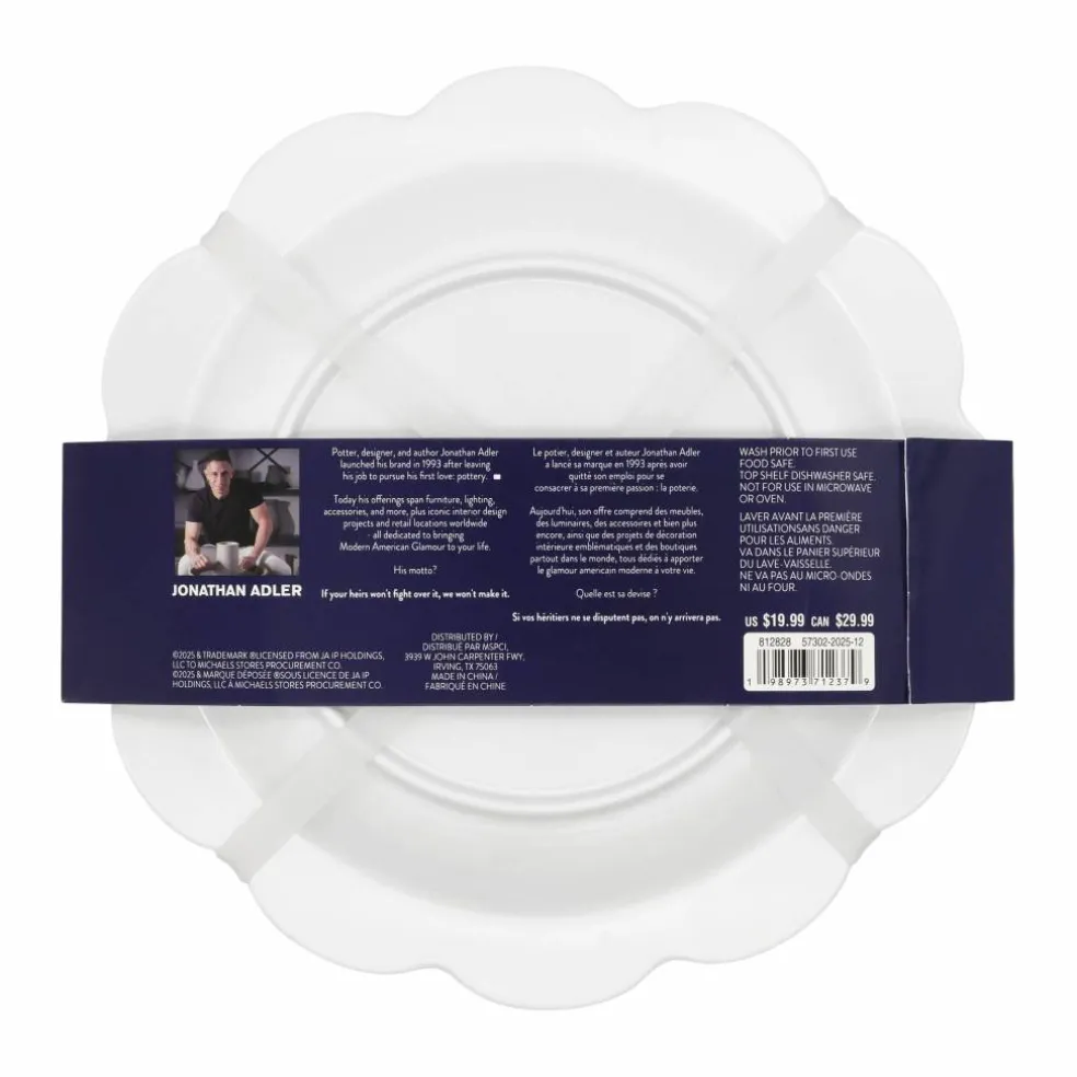 Jonathan Adler x Michaels 7.5" Blue Wave Melamine Plates, 4ct.