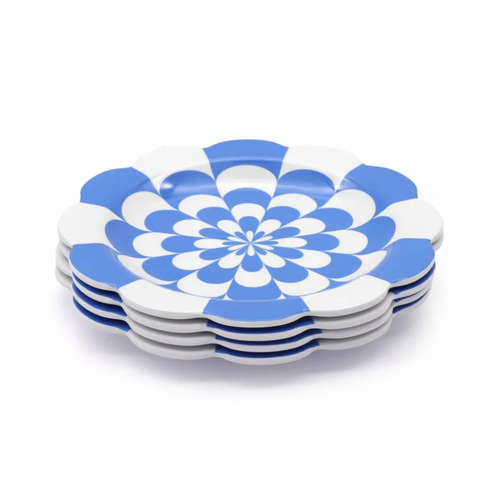 Jonathan Adler x Michaels 7.5" Blue Wave Melamine Plates, 4ct.