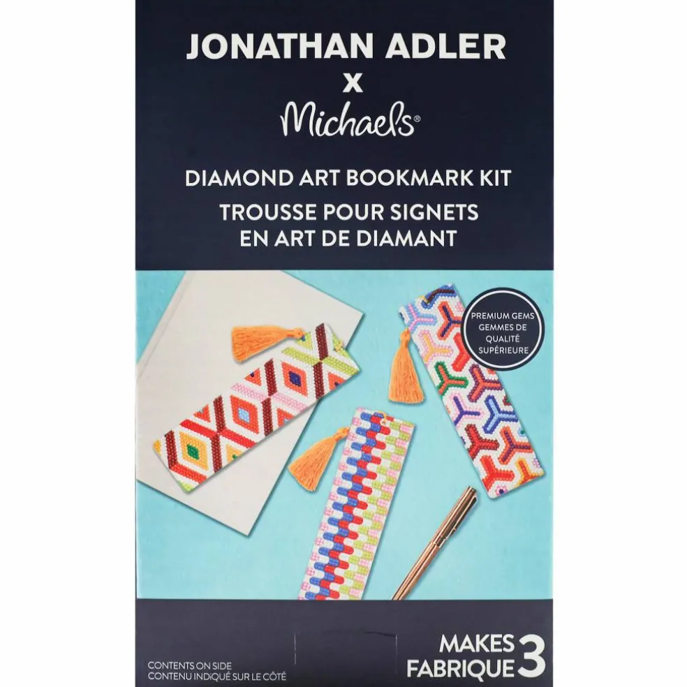 Jonathan Adler x Michaels Bright Print Diamond Art Bookmark Kit